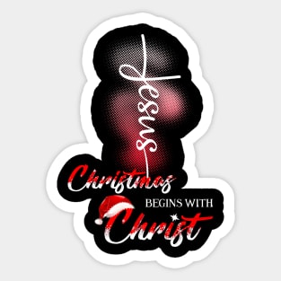 Jesus Christmas Being With Christ Costume Gift Sticker